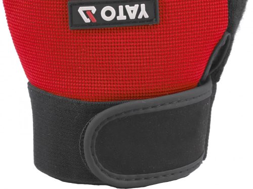 YATO Pracovné rukavice s otvorenými prstami YATO umelá koža + syntetika veľkosť 9 (YT-74661)