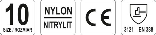 YATO Rukavice pracovné nylon/nitril vel. 10 (YT-7474)