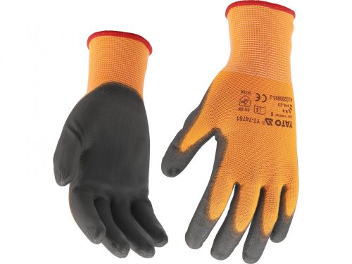 YATO BEZPEČNOSTNÉ RUKAVICE DOTYKOVÝ PRST. PU S. 9 (YT-74752)