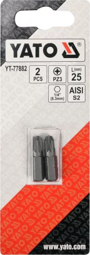YATO SKRUTKOVACIE Bity 1/4 25MM PZ3 2 KS (YT-77882)