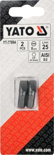 YATO SKRUTKOVACIE BROTY 1/4 25MM, 8MM 2 KS (YT-77894)