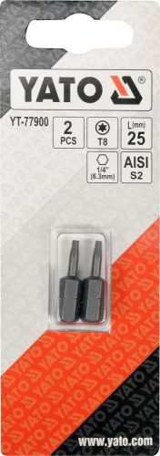 YATO SKRUTKOVACIE Bity 1/4 25MM TORX T8 2 KS (YT-77900)