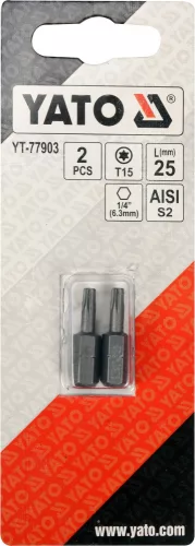 YATO Bitek torx T15 25mm 1/4 2 ks (YT-77903)