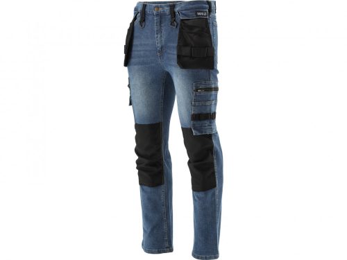 YATO PRACOVNÁ NOHAVICA STRETCH JEANS TROUS. TMAVOMODRÉ S. XL (YT-79054)