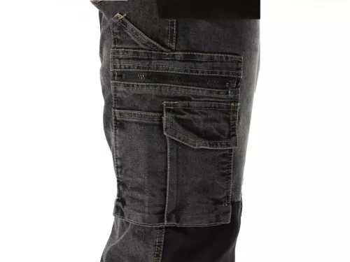 YATO PRACOVNÁ NOHAVICA STRETCH JEANS TROUS. OCELE ŠEDÁ S.M (YT-79061)