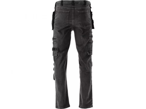 YATO PRACOVNÁ NOHAVICA STRETCH JEANS TROUS. OCELE ŠEDÁ S. L/XL (YT-79063)