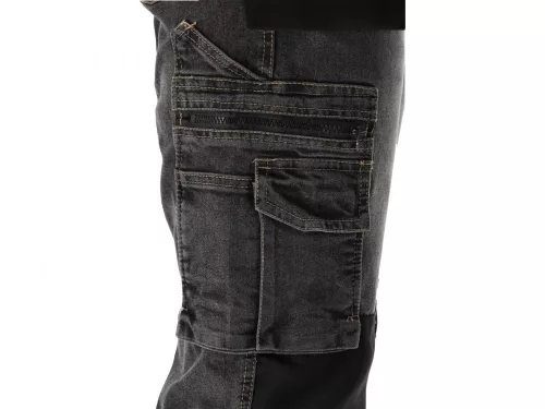 YATO PRACOVNÁ NOHAVICA STRETCH JEANS TROUS. OCELE ŠEDÁ S. L/XL (YT-79063)