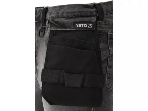YATO PRACOVNÁ NOHAVICA STRETCH JEANS TROUS. OCELE ŠEDÁ S. XL (YT-79064)