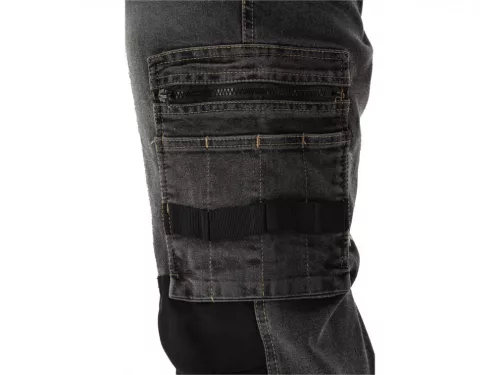 YATO PRACOVNÁ NOHAVICA STRETCH JEANS TROUS. OCELE ŠEDÁ S. XL (YT-79064)