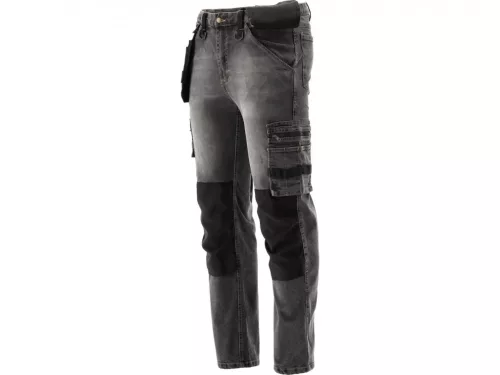 YATO PRACOVNÁ NOHAVICA STRETCH JEANS TROUS. OCELE ŠEDÁ S. XL (YT-79064)