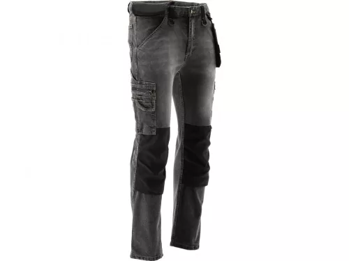YATO PRACOVNÁ NOHAVICA STRETCH JEANS TROUS. OCELE ŠEDÁ S. 2XL (YT-79065)