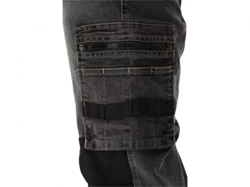 YATO PRACOVNÁ NOHAVICA STRETCH JEANS TROUS. OCELE ŠEDÁ S. 2XL (YT-79065)