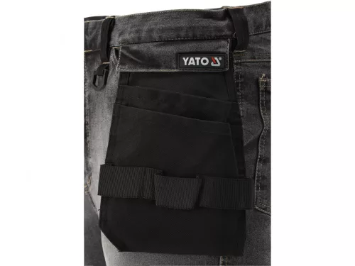 YATO PRACOVNÁ NOHAVICA STRETCH JEANS TROUS. OCELE ŠEDÁ S. 2XL (YT-79065)