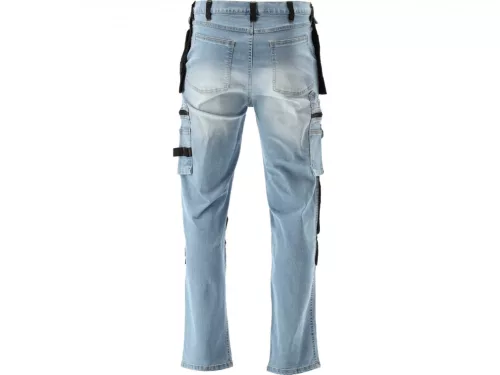 YATO PRACOVNÁ NOHAVICA STRETCH JEANS TROUS. SVETLOMODRÉ S. L/XL (YT-79073)