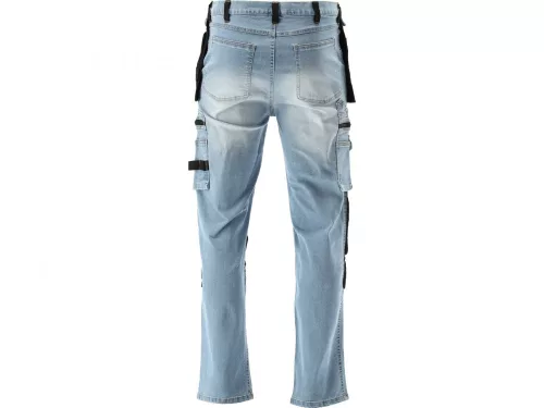 YATO PRACOVNÁ NOHAVICA STRETCH JEANS TROUS. SVETLOMODRÉ S. 2XL (YT-79075)