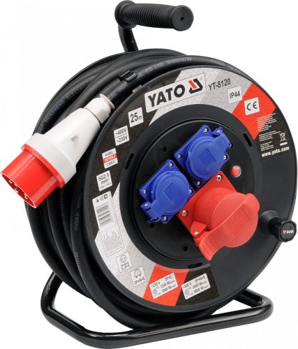 YATO Predlžovací kábel trojfázový na bubne 25m (YT-8120)