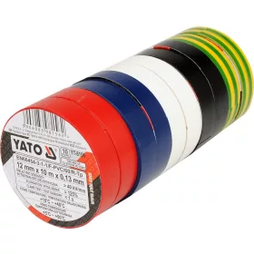   YATO Páska izolačná 12 x 0,13 mm x 10 m farebná 10 ks (YT-8156)