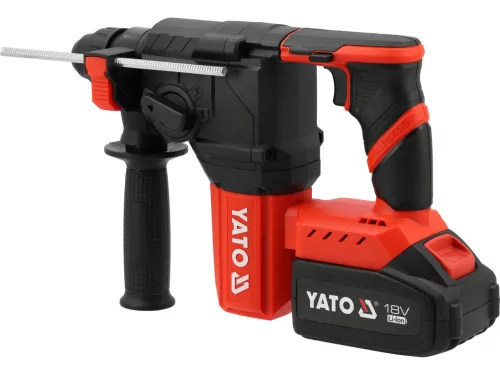 YATO akumulátorové vŕtacie kladivo SDS Plus 18 V, 2,5 J, 2×4 Ah a rýchlonabíjačka (YT-827722)