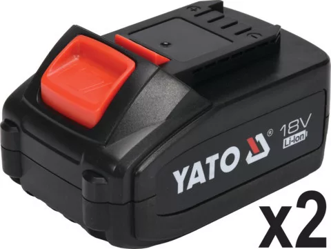 YATO príklepová vŕtačka/skrutkovač 18 V Li-ion (2 x 3,0 Ah batéria + nabíjačka) (YT-82784)