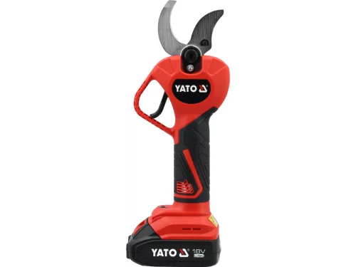 YATO akumulátorové záhradnícke nožnice 18 V, 40 mm, bezuhlíkové, s 2 Ah akumulátorom (YT-828382)