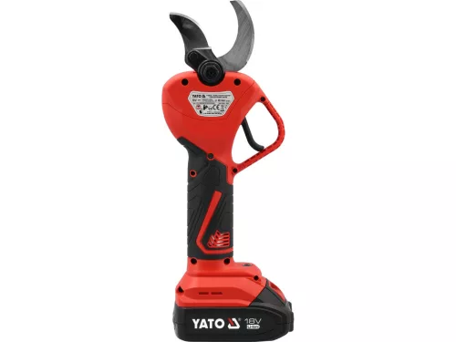 YATO akumulátorové záhradnícke nožnice 18 V, 40 mm, bezuhlíkové, s 2 Ah akumulátorom (YT-828382)