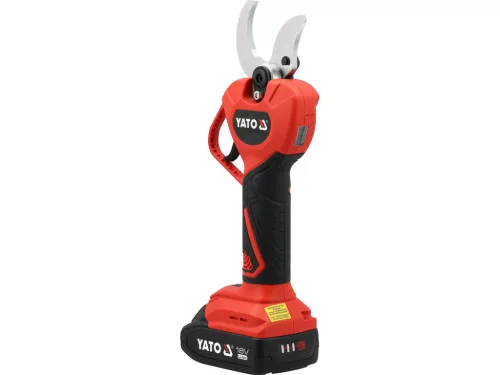 YATO akumulátorové záhradnícke nožnice 18 V, 40 mm, bezuhlíkové, s 2 Ah akumulátorom (YT-828382)