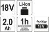 YATO Batéria náhradná 18V Li-ion 2,0 AH (YT-82782, YT-82788, YT-82826, YT-82804) (YT-82842)