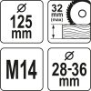 YATO Sklopná prachová krytka na brúsku 125MM (YT-82986)