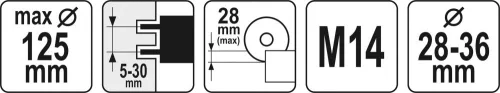 YATO ODSÁVAČ PRACHU 125MM (YT-82988)