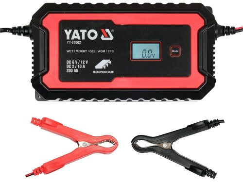 YATO Nabíjačka autobatérií 6V/2A, 12V/10A, LCD (YT-83002)