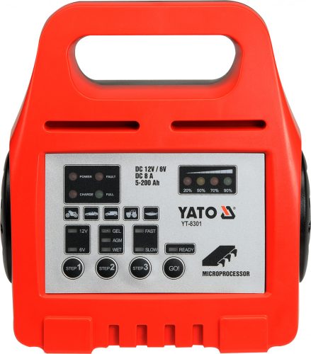 YATO Nabíjačka 8A 6/12V gél/procesor (YT-8301)