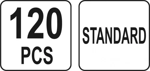 YATO ŠTANDARDNÝ SORTIMENT AUTOPOISTEK 120 PC (YT-83144)