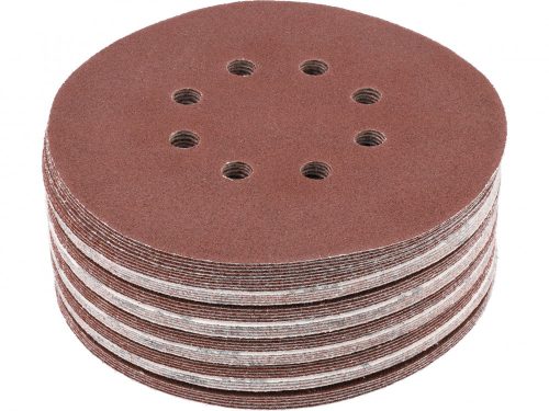 YATO Brúsny kotúč so šmirgľom. papier so suchým zipsom : Ø= 150mm, P100, 8 otvorov do YT-82206, -82207, 50ks (YT-834594)