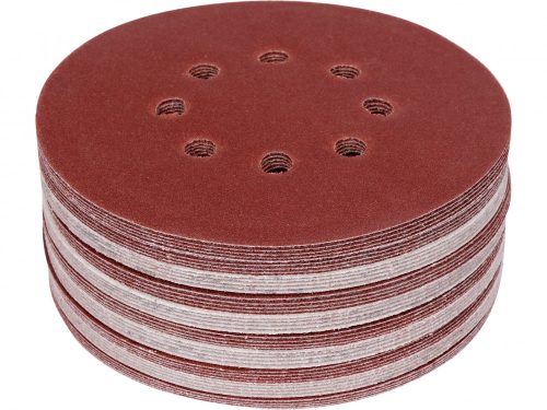 YATO Brúsny kotúč so šmirgľom. Papier na suchý zips : Ø= 150mm, P120, 8 otvorov pre YT-82206, -82207, 50ks (YT-834595)