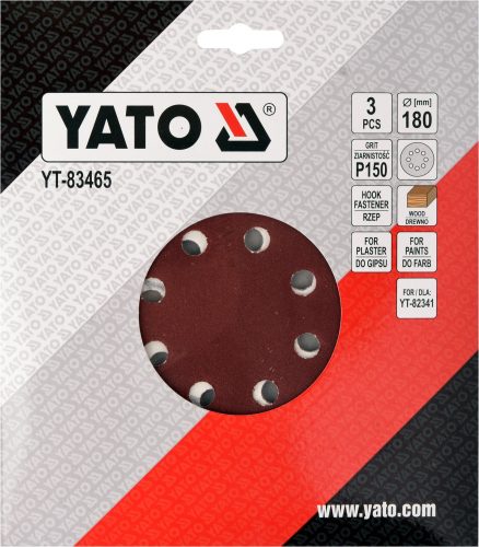 YATO BRÚSNY PAPIER NA SADROKARTÓNU 180MM P150 (YT-83465)