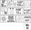 YATO vodiaca lišta reťazovej píly 20" 0,325" 1,5 mm (YT-84937)