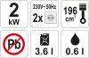 YATO Elektrocentrála-benzínový generátor 2,0 kW (YT-85451)