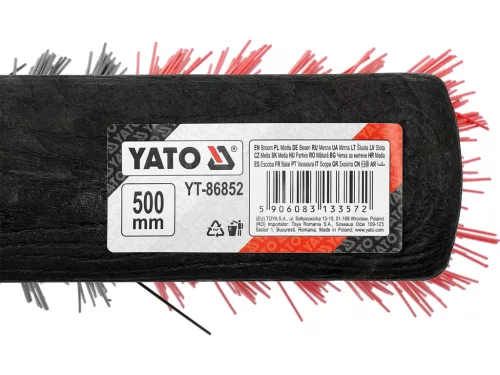 YATO Uličná metla s hlavou 500 mm a oceľovou násadou 140 cm (YT-86852)