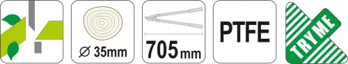 YATO Nožnice na konáre 705mm (priemer 35mm) šikmý strih (YT-8833)