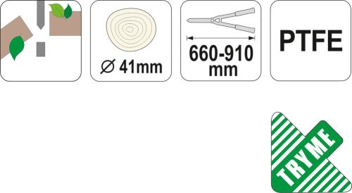 YATO Nožnice na konáre teleskopické. 660-910mm (YT-8842)