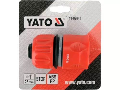 YATO Rýchlospojka Water Stop 1” pre zavlažovaciu hadicu, vysoký prietok (YT-89041)