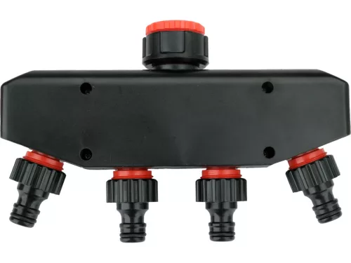 YATO Štvornásobný rozdeľovač kohútika 3/4” – 1” so samostatnými uzávermi (YT-89103)