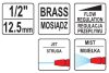 YATO Pištoľ sprejovej 1/2" nastaviteľná mosadz (YT-8967)