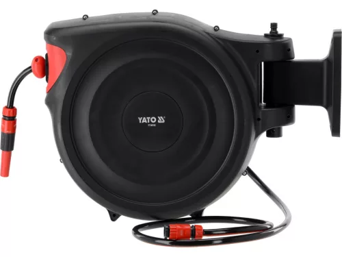 YATO Automatický záhradný hadicový navijak 40 m, 1/2", nástenný samonavíjací bubon (YT-90102)