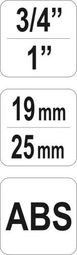 YATO Nákrutka 3/4" 1", 19/25mm, ABS (YT-99815)